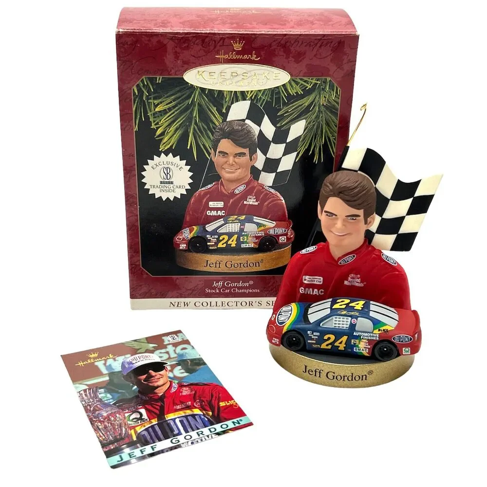 Hallmark 'Jeff Gordon' 1st In Series 1997 W/Trading Card-Ornament New‎ In Box